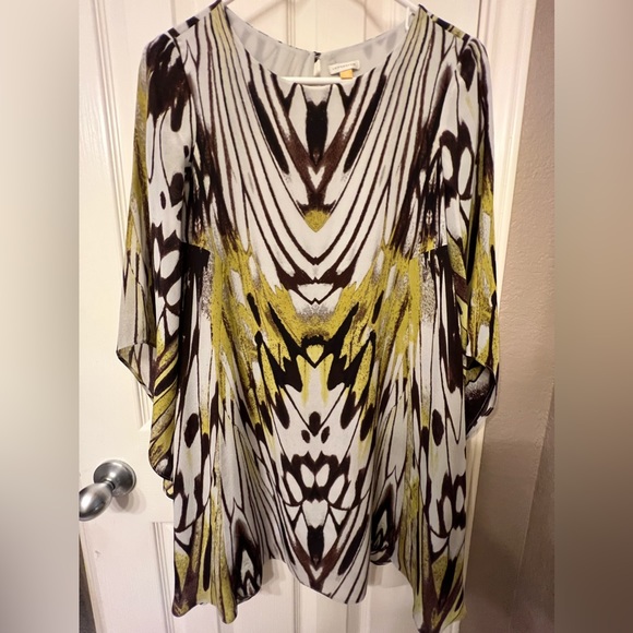 Leifsdottir OP silk Sarita butterfly print mini dress from Anthropologie - Picture 2 of 13